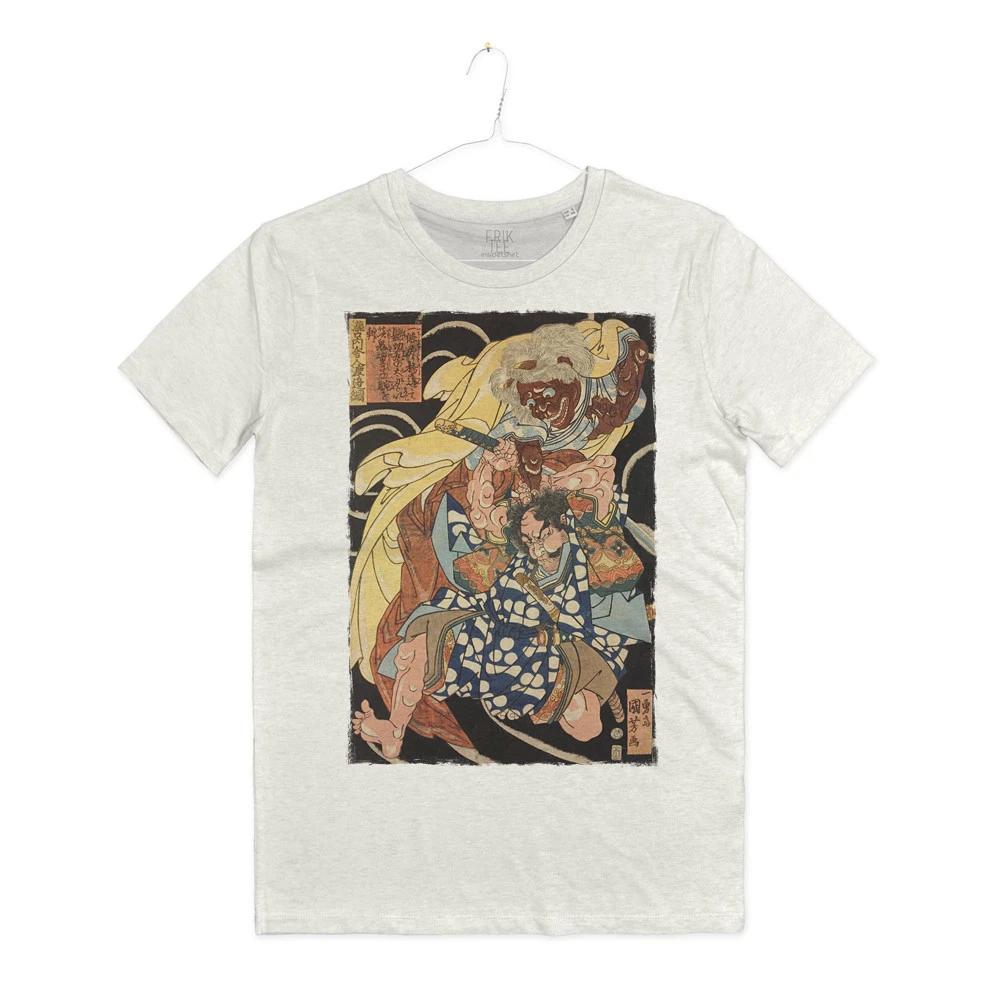 Japanese Samurai Bushido Martial Arts T-Shirt Man Japan Old Art Stamp 3XL