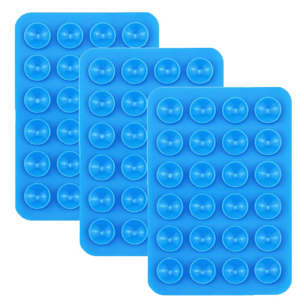 6/3/1 Stück Saugnapf Wandständer Matte Multifunktionaler Silikon-Saugnapf-Handyhalter Quadratische Rutschfeste Einseitige Lederhülle Halterung