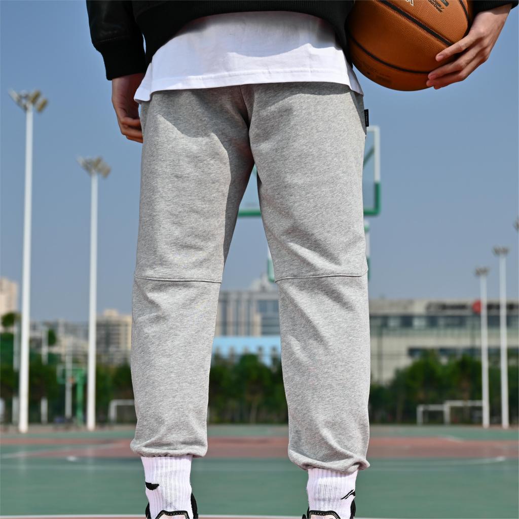 Li-Ning Plain Loose Breathable Sports Pants Men Bottoms Light-Gray YKLS465-1
