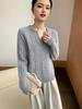 Women's V-Neck Cable Knit Cashmere Sweater - Soft, Thick, and Stylish 2026.