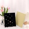 Portable Simple Black Gray Velvet Display Case Jewelry Ring Displays Stand Board Holder Box Plate Storage Desk