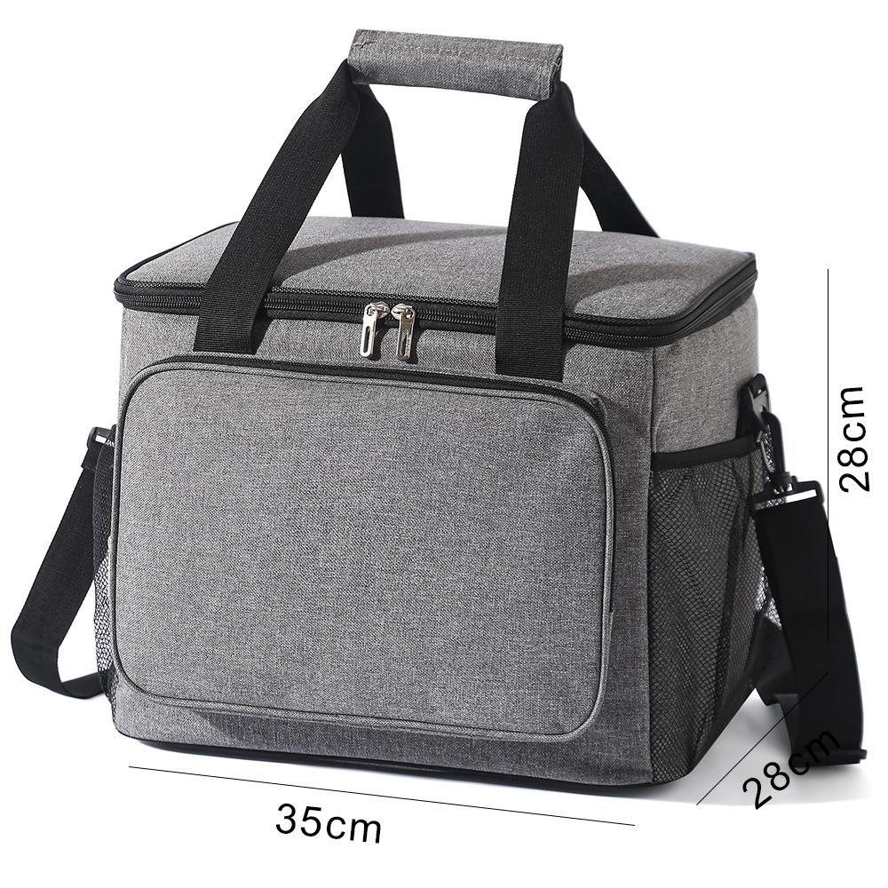 15/27L Insulated Lunch Bag Large Portable Waterproof Picnic Bag Leak-Proof Thickened Handheld Shoulder Outdoor Lunch Bag