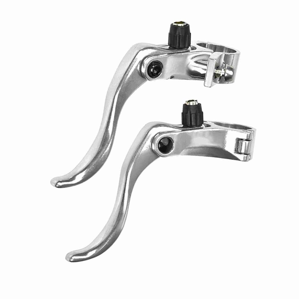 1pair Aluminum Alloy 24mm Mountain Bike Disc Brake Bar Handle   Cycling Accessory (Black)