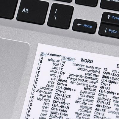 Pegatina de Atajo de Teclado de Referencia para PC con Windows, Portátil, Escritorio, MACBOOK, Pegatina de Atajo de Software para Portátil