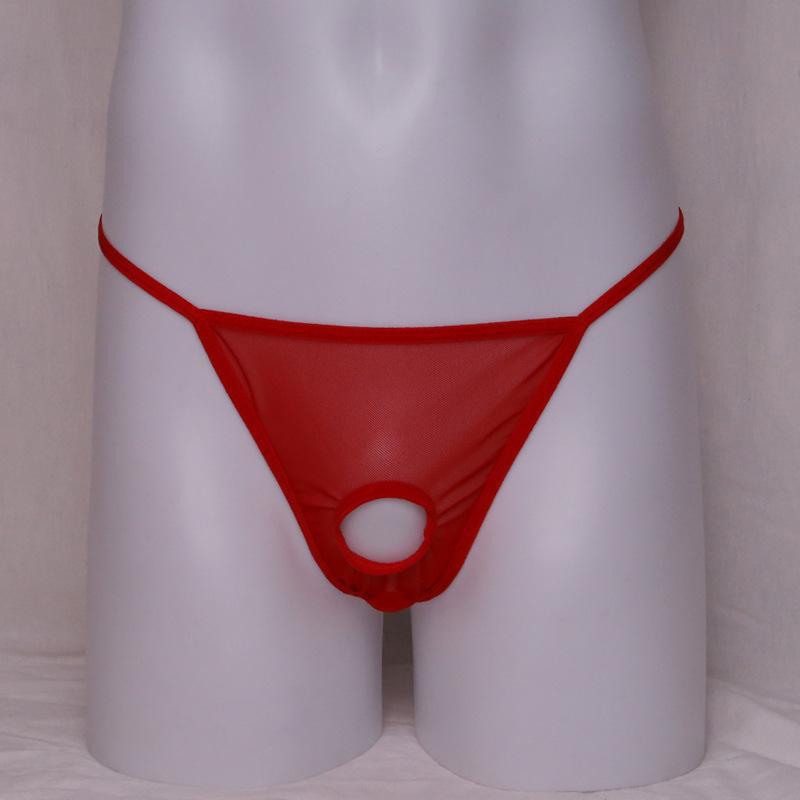 Men's Transparent Elastic Mesh Pants - Hollow Sexy Design
