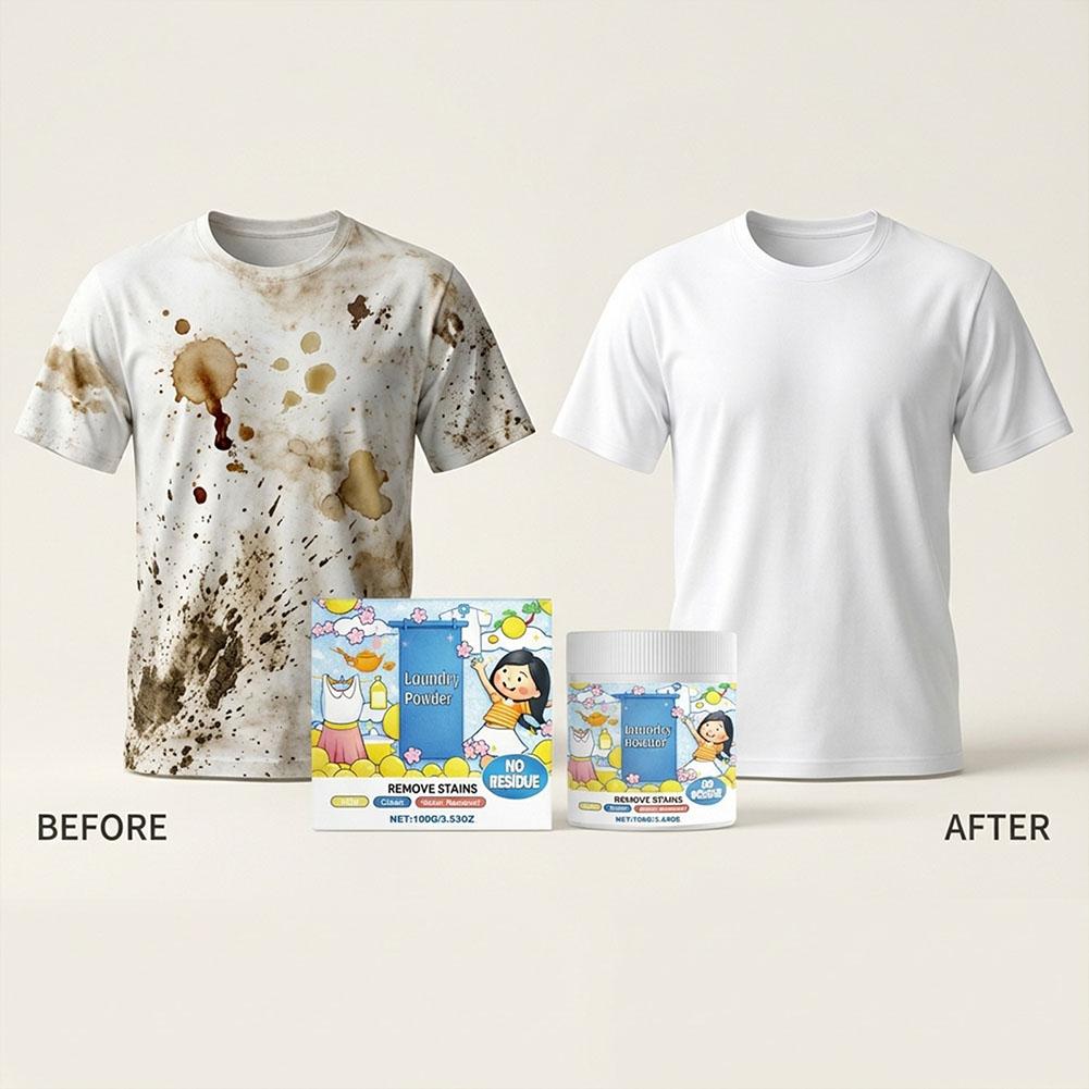 Laundry Detergent Powder Cleans Removes Stains And Dirt Refreshes Softens Leaves A Fresh Natural Fragrance For Household 1/ F4W6