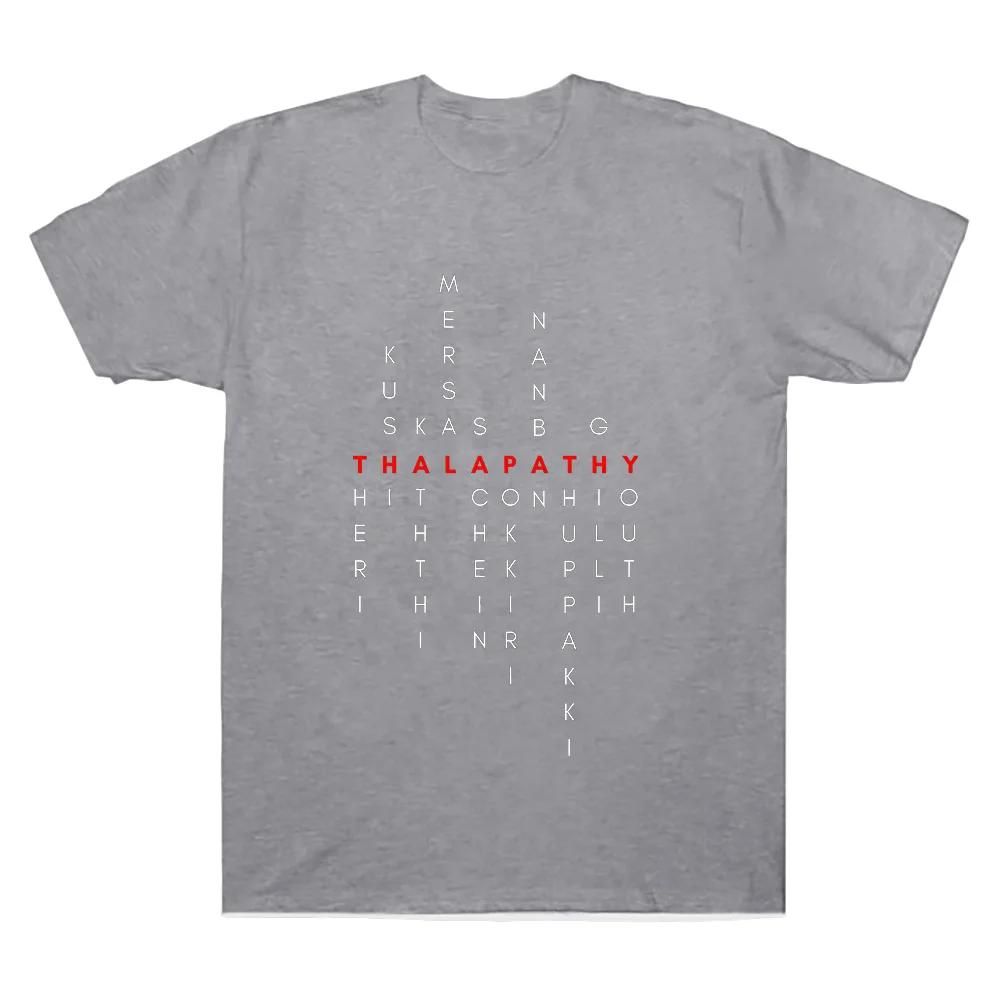 

Thalapathy Vijay Tamil Movie Titles Red Classic T-Shirt Vijay Merch T Shirts Fashion Cotton T-shirt Cotton Loose Clothing 3XL