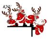 Santa Claus Door Frame Pendant Christmas Corner Decor, Wooden Reindeer Topper Holiday Sign Ornament, Creative Table EdgeDecoration for Home Shop Party