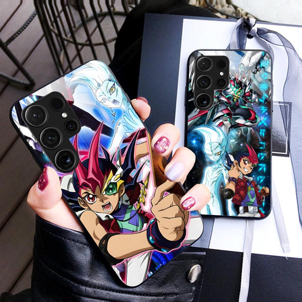 Yugioh Yuma Tsukumo Mobile Phone Case for Samsung Galaxy A56 55 54 53 52 51 36 35 34 23 16 15 5G Glass Colorful Cover Luxury