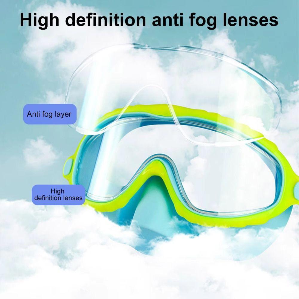 Large Frame Kids Diving Eyewear Anti-fog Kids Swim Training Glasses  Swimming Beginner