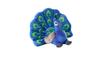 Wild Republic Peacock Mini Plush Toy Soft Material Recycled Material Cuddlekins W22 X D14 X H17cm 28547