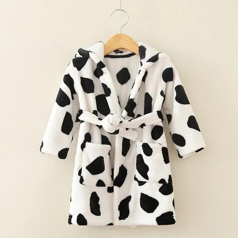 

Детские фланелевые халаты, детские халаты с героями мультфильмов, детские халаты с капюшоном, пижамы для мальчиков и девочек, утепленные 120