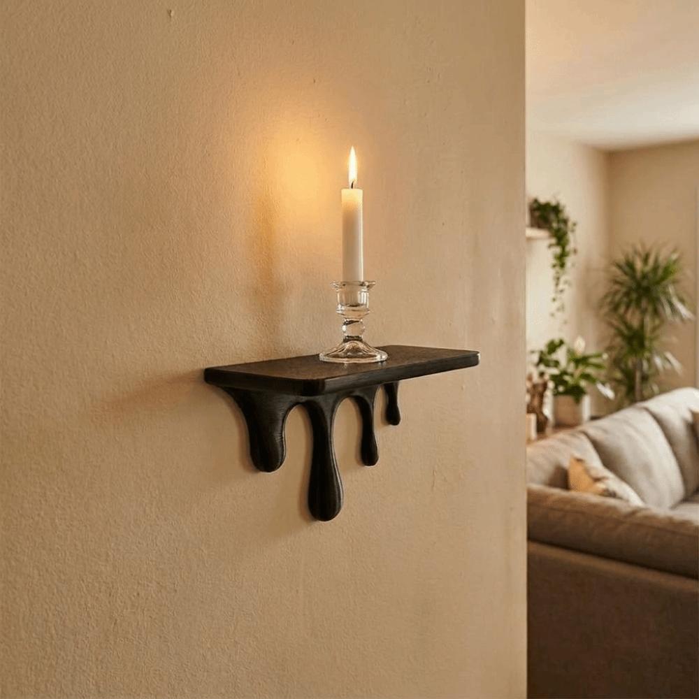 3D Printed Drip Floating Shelf Plastic Wall Storage Rack Melting Wall Shelf  Collectibles Display