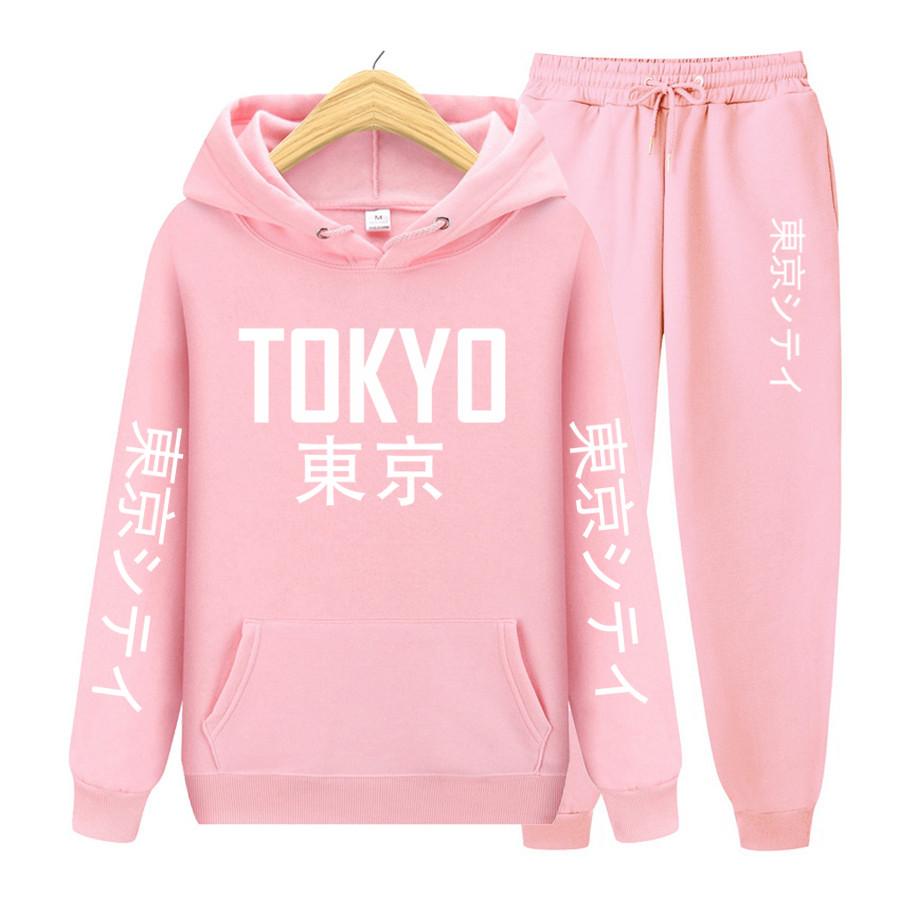 Conjunto de 2 peças de manga comprida feminina com capuz e calça de moletom terno feminino moletom de lã com capuz calças de corrida