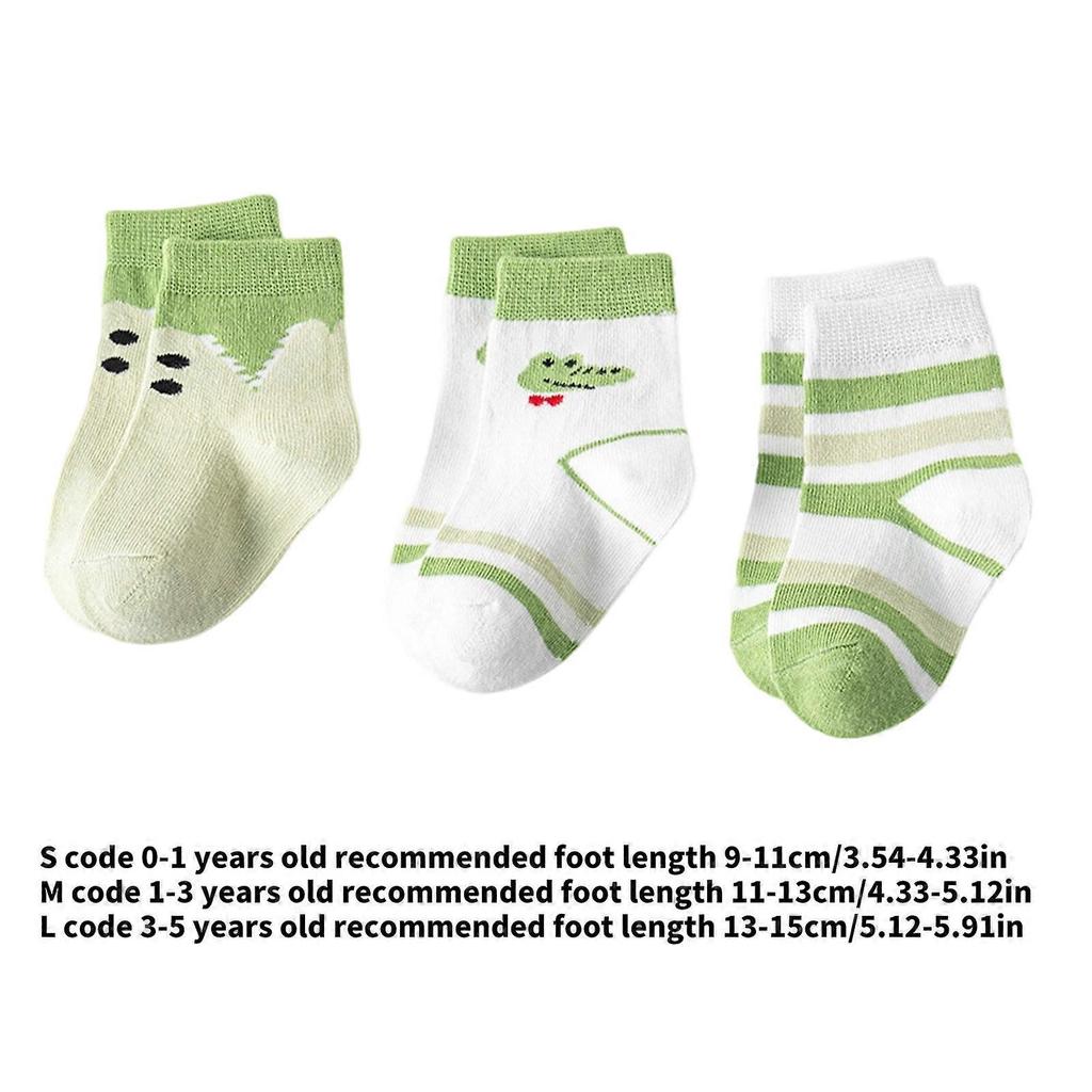 3 Pairs Breathable Infant Socks Seamless Construction Cotton Toddler Sock Elastic Baby Socks 0-5 Year Olds  SML