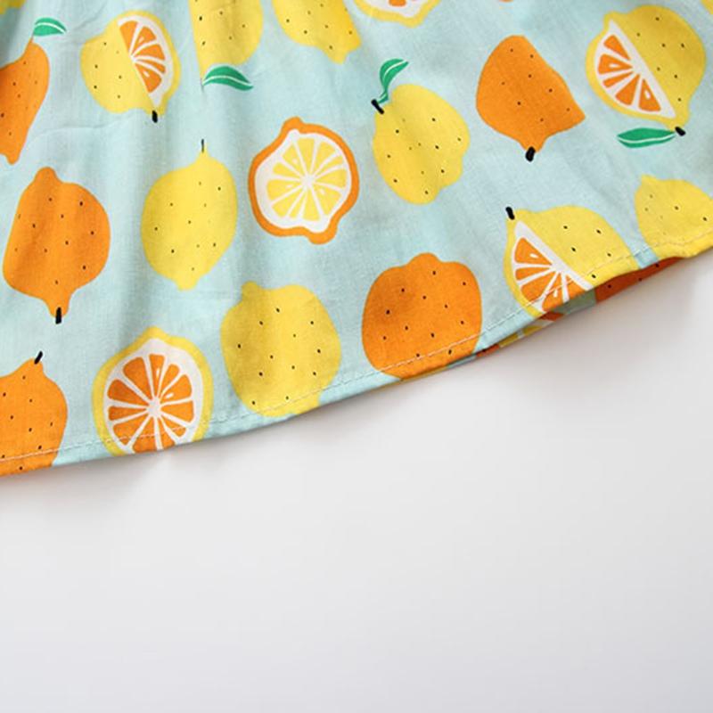 Baby Mädchen Unterkleid Niedliches Kleid mit Fruchtdruck Sommer Kinderkleid