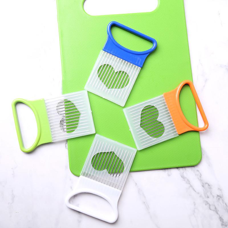 1 Stück Edelstahl Zwiebelschneider Halter Lebensmittelhobel Assistent Tomaten Zwiebelschneider Halter Gemüse Schneegabel Küchenhelfer