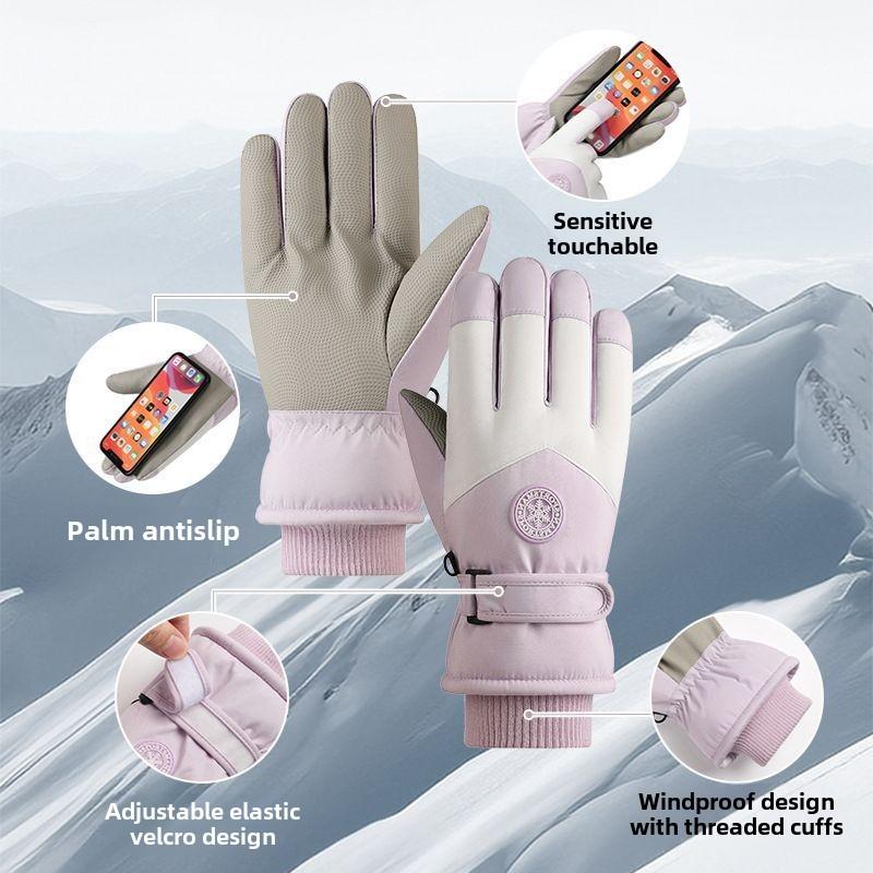 New Fleece-thickened Practical Cotton Gloves for Men and Women Winter Wool Touch Screen Warm Gloves for The Elderly