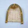 Bamboo Woven Dustpan Small Winnowing Basket Woven Craft Miniature Wall Decoration Photography Prop
