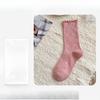 Female Spring and Summer Point Wooden Ear Edge Comfortable Month Son Tube Pile Socks