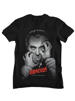 Dracula Classic Vampire Horror Movie Retro Poster Graphic TShirt Unisex Women Casual Cotton Streetwear Tops