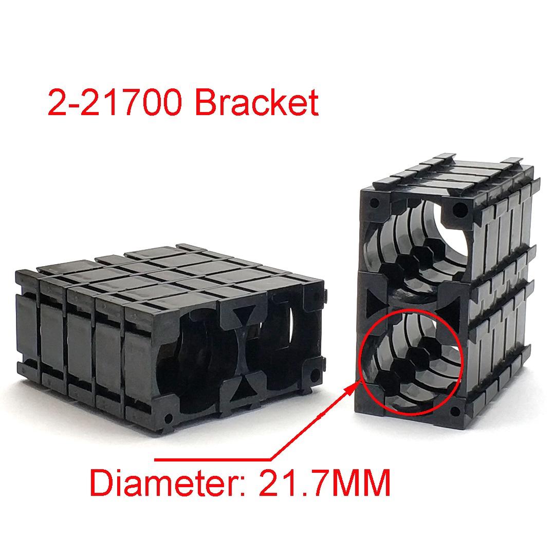 

Держатель для аккумулятора 21700 Кронштейн Безопасность ячейки Антивибрационные пластиковые кронштейны для аккумуляторов 21700 Диаметр 21,2 мм 21,7 мм 10Pcs 21.7MM 1X2