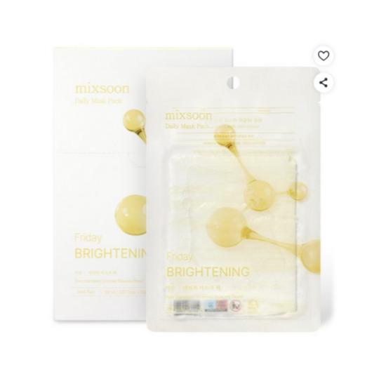 MIXSOON Daily Mask Pack Friday Brightening Care Sheet Mask 10pcs