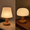 Lampe de Table LED Style Champignon Moderne Rechargeable par USB Contrôle Tactile Rétro Gradation Continue Veilleuse Décoration de Maison Ornement Chaud