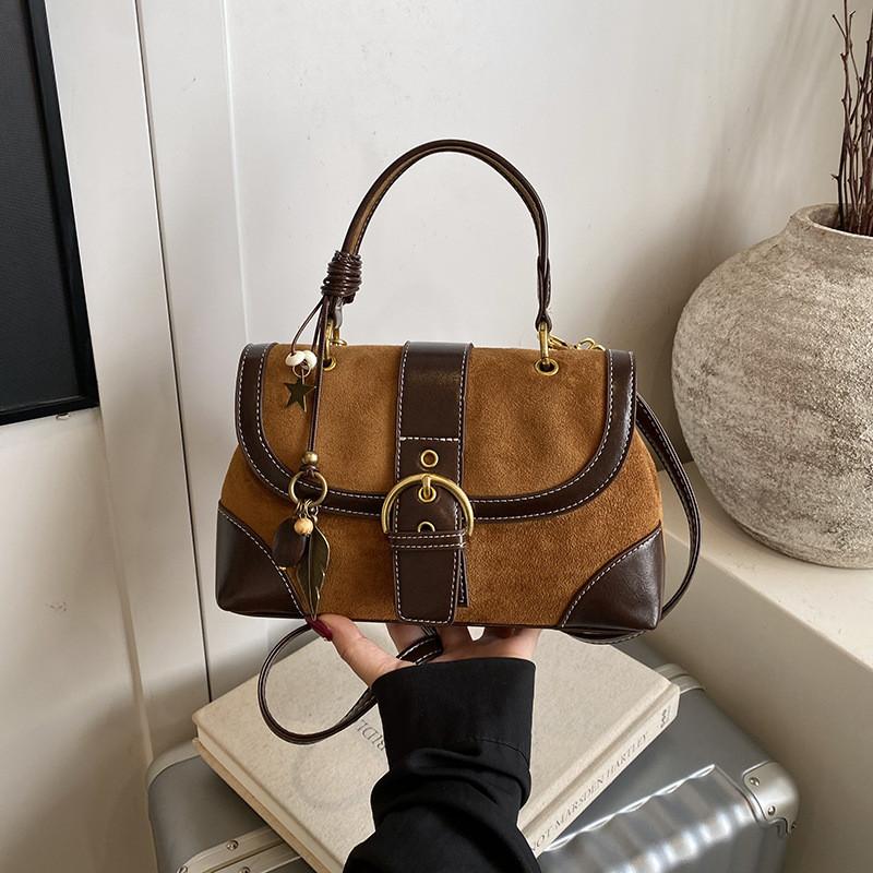 IELGY Ladies Autumn Winter Frosted Messenger Small Square Bag Handbag No Pendant