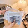 3pcs/Set Transparent Document Bag Mesh Zipper Information Bag Small Fresh Large Capacity Stationery Bag