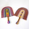 Vintage Seagrass Woven Fan Bohemian Summer Cooling Fan Decorative Handheld Fans  Home Decoration