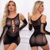 White Lingerie Bodysuit Underwear Open Crotch Women Sleepwear Sexy Transparent Fetish Erotic Teddies Sexy Bodystocking Mujer
