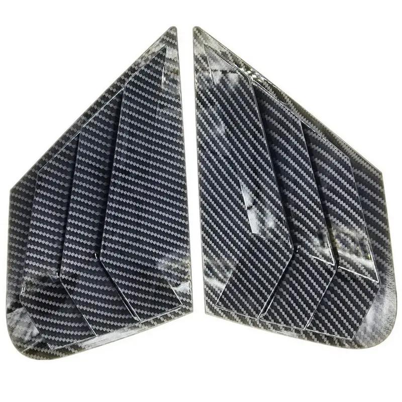 For Kia Optima K5 Sedan 2016- Car Rear Louver Window Side Shutter Cover Trim Sticker Vent Scoop ABS Carbon Fiber Accessories