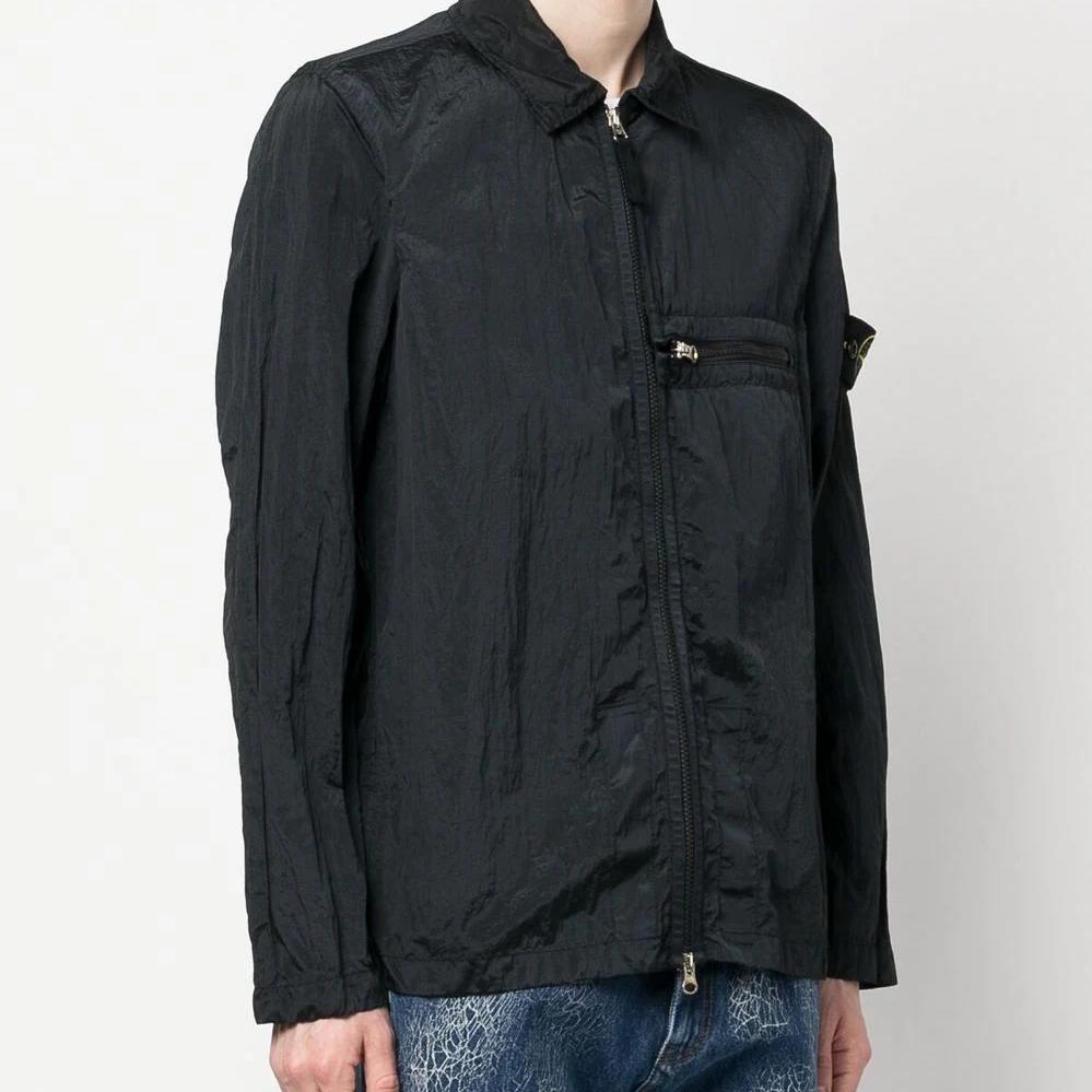 STONE ISLAND Metal Overshirt Black Men Tops 781510919-V0029