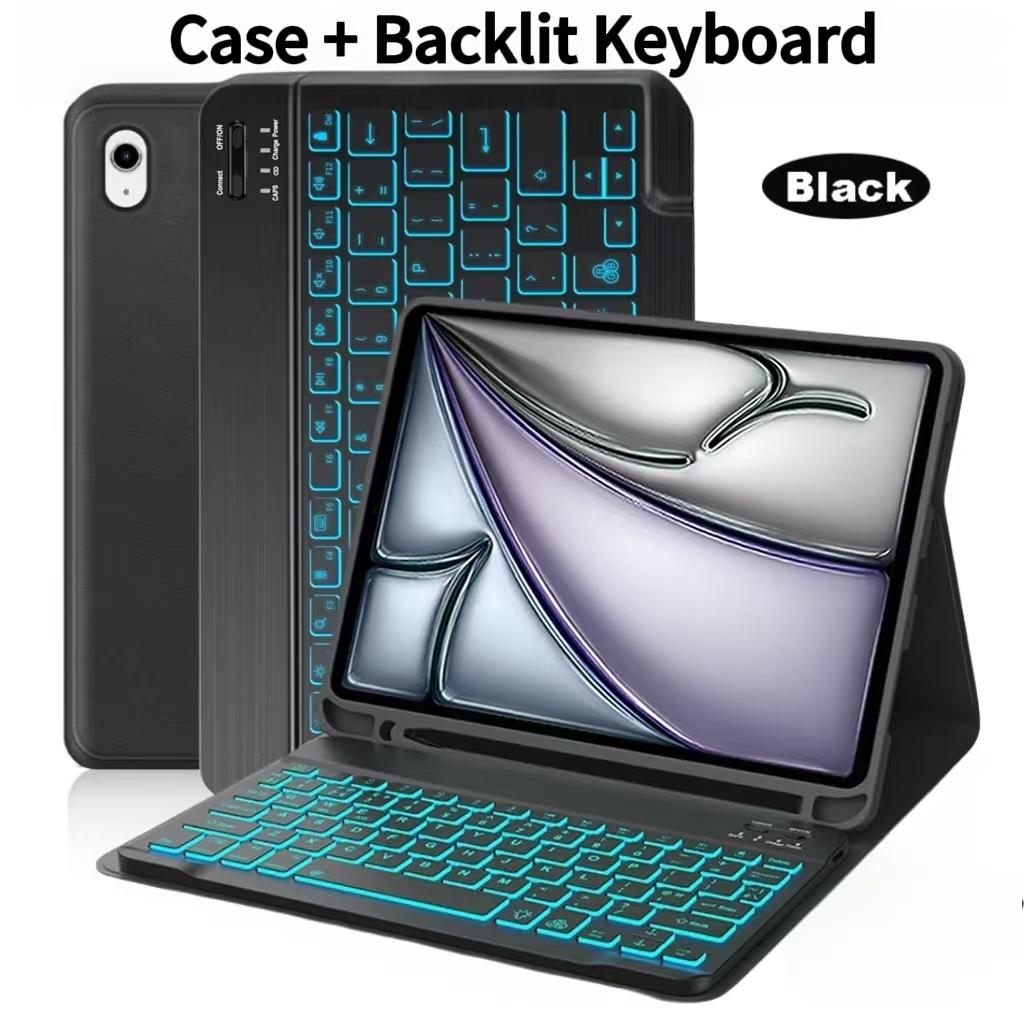Case For iPad Air 11-inch (M4),For iPad Air 11-inch (A3459 A3460 A3463) Detachable Keyboard Case with Pen Holder