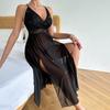 Transparent Long Shiny Suspender Nightdress Passion Mesh One-piece Pajamas
