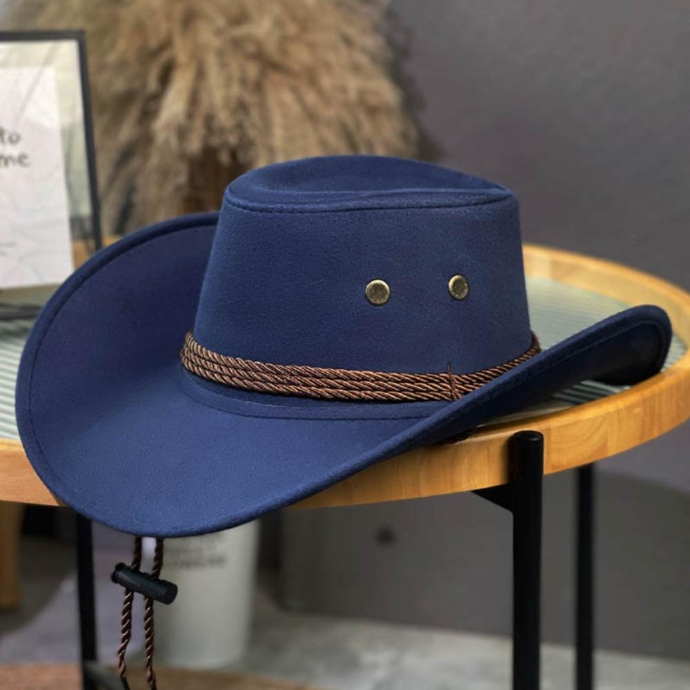 Fashion Western Style Western Cowboy Hat Ethnic Style Large Brim Jazz Hat Mongolian Caps Travel