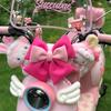 Dual-color Bow Motorcycle Helmet Decoration Electric Bike Helmet Accessories for Car Body Decoration Bowknot For Girl Women