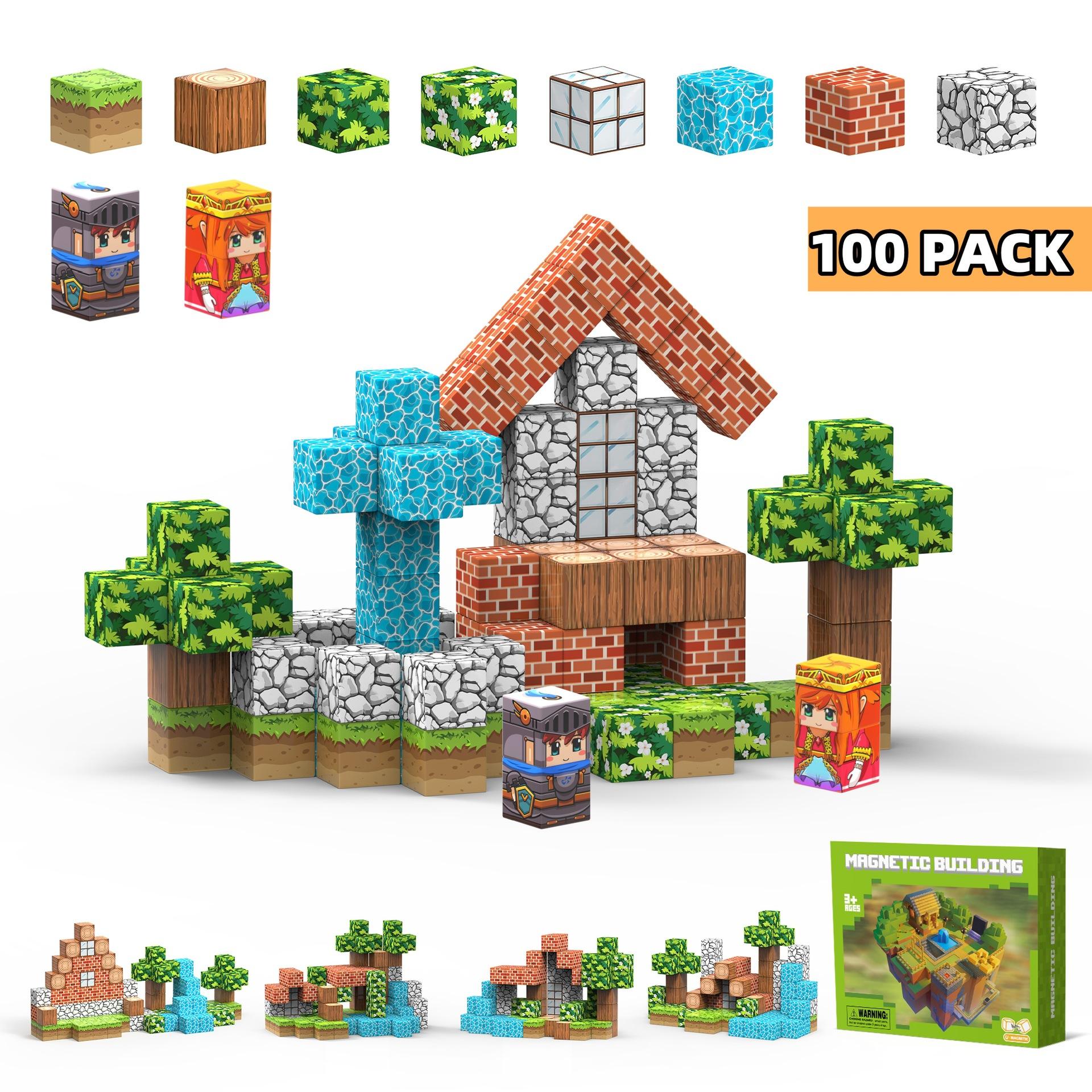 

Magnetic Block Scene Magnetic Building Block Garden Theme 150Pcs Set Sensory Building Block Toys