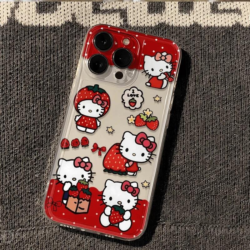Hello Kitty Transparent Casing For Motorola Moto G60 G73 G53 G72 G52 G71 G22 G30 Edge 40 Pro G32 G30S 5G Cartoon Thin Phone Case