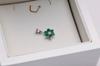 Beautiful White Gold Pendant with Diamond and Emeralds