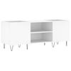 Record Cabinet White 121 x 38 x 48 cm Engineered Wood