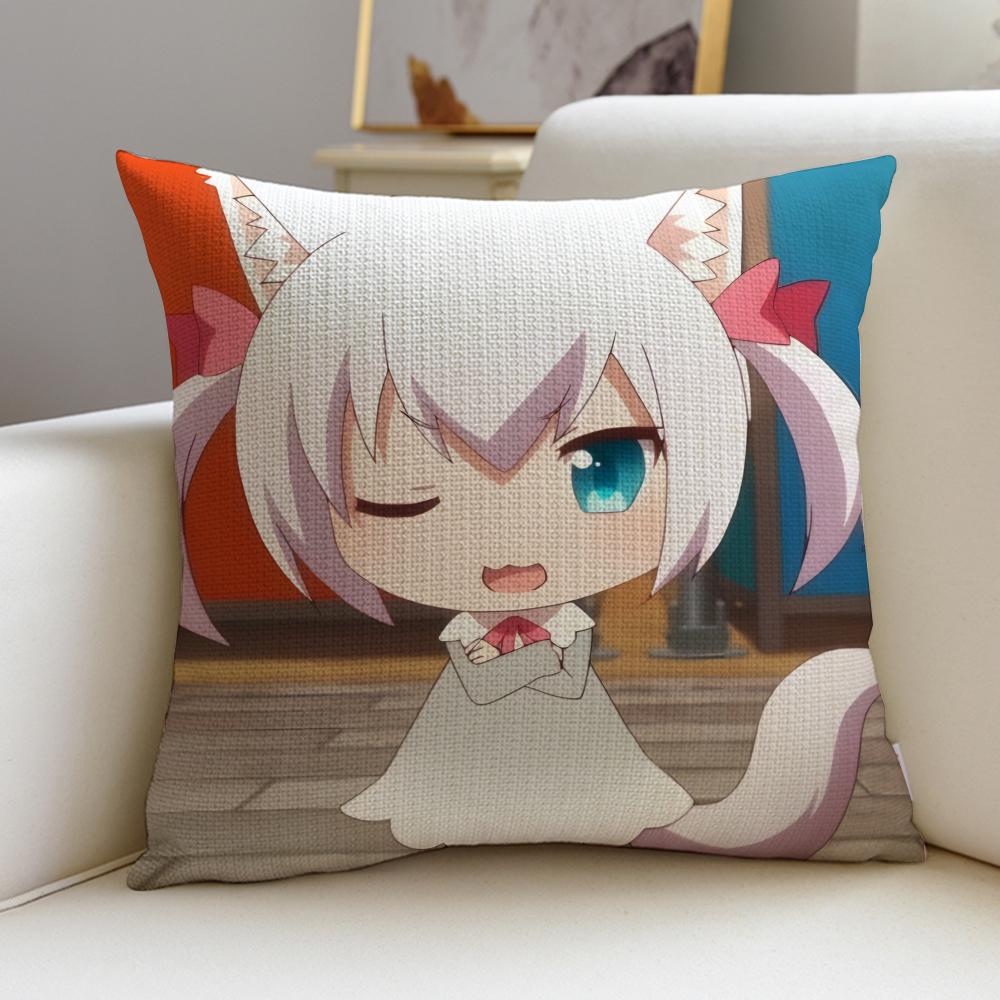 Gentle NNyanko DaysS Cushion Cover Breathable and Skinfriendly Linen Pillowcase Square Removable and Washable Cushion