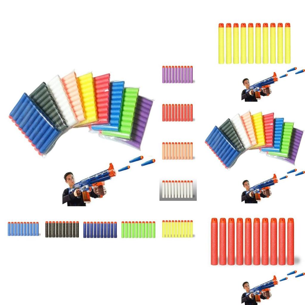 Colorful Eva Foam Elite Darts Soft Hollow Tip Refill Bullets 7.2cm Compatible