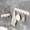 Bathroom Hook No Punching Household Kitchen Adhesive Hook Strong, Non-marking Row Hook Hat Storage Coat Hook Behind Door