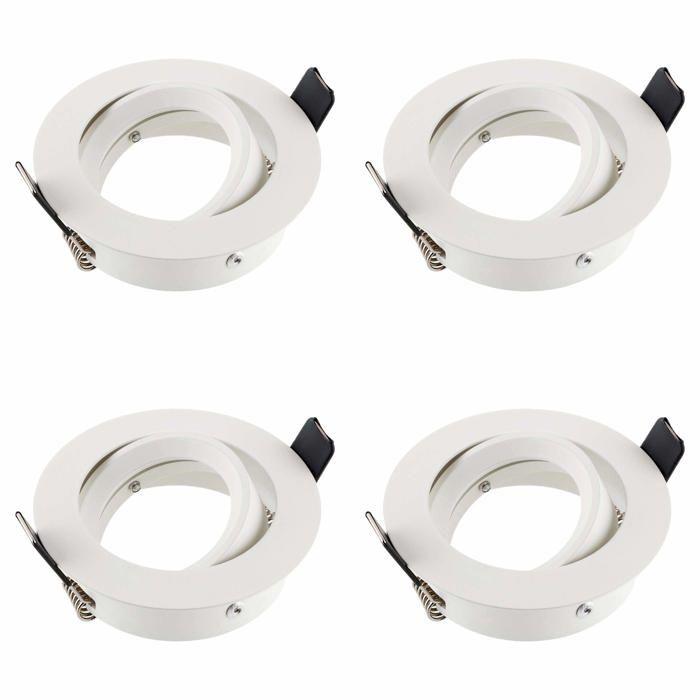 Spot Encastrable LED - SEBSON - 4XEST51027WHITE - Aluminium Blanc - GU10 - Intérieur