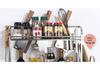 Stainless Steel Multi-layer Kitchen Storage Rack with Knife Holder and Pot Organizer
