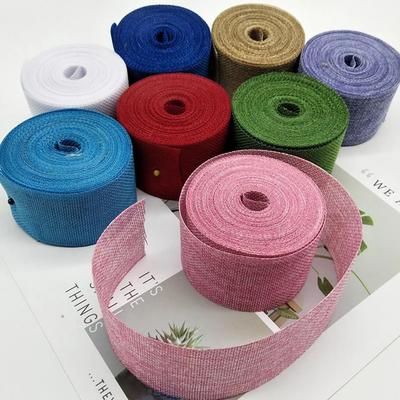 10M DIY Rustikales Juteband Buntes Gewebtes Leinenband Jute Hanfgewebe Hessian Hanftuch Weihnachts-Hochzeitsdeko Leinenrollen