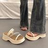 Fashion Shoes House Slippers Platform On A Wedge Slides Summer Clogs Woman Pantofle Beach 2025 Female Shoes Ladies' Slippers Platform Su