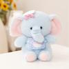 Gentle Blue Little Elephant Plush Toys Soft Fluffy Cartoon Chef Dressed Elephant Doll Cuddly Children Appease Animal Toys